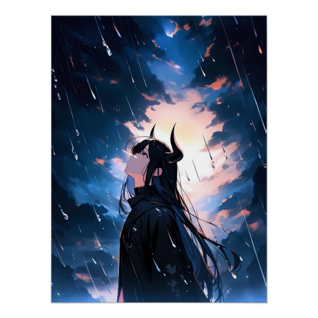 Poster de garota de anime (Devant)