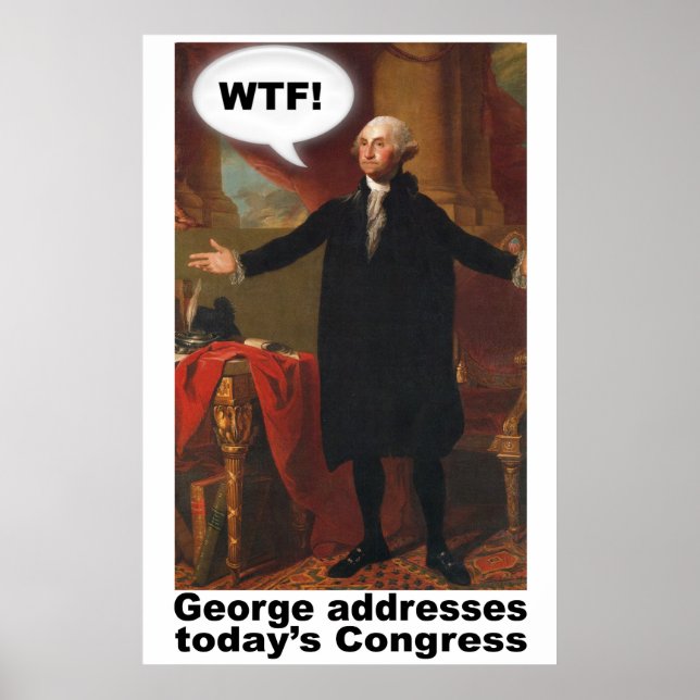Poster de George Washington WTF (avec légende) (Devant)