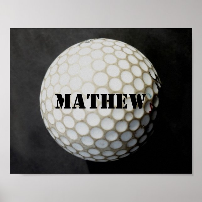 poster de golfeur personnalisation balle de golf (Devant)