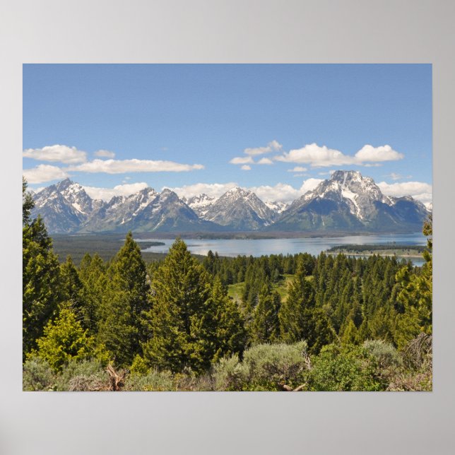 Poster de Grand Tetons Mountains Vue Pittoresque (Devant)