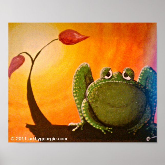 Poster de grenouille mélancolique Imprimer (Devant)