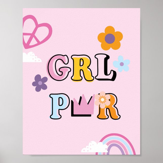 Poster de Grl Pwr esthétique des années 90 (Devant)