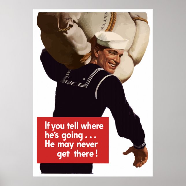 Poster de guerre des marins américains (Devant)