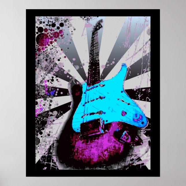 Poster de guitare électrique (Devant)
