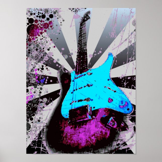 Poster de guitare électrique (Devant)