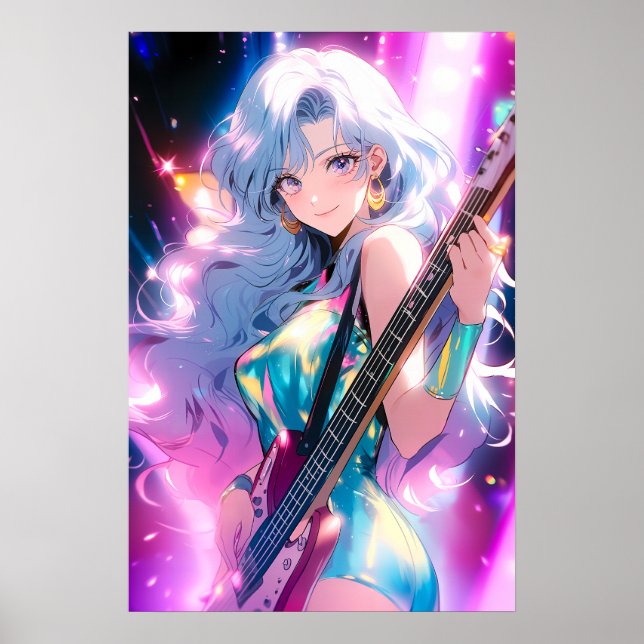 Poster de Guitare Girl Art (Devant)