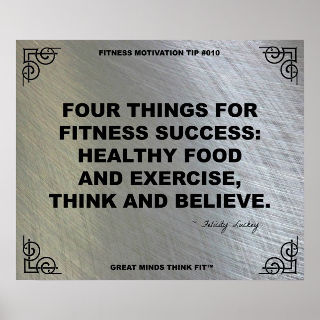 Poster de gym pour la Motivation Fitness #010 (Devant)