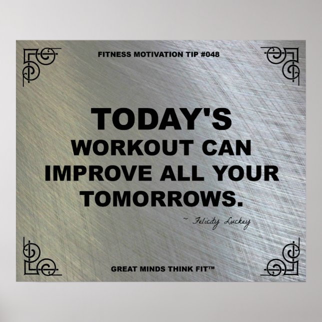 Poster de gym pour la motivation fitness #048 (Devant)
