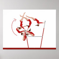 Poster de gymnastique impressionnante - barres iné