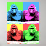 Poster de Harambe Pop Art<br><div class="desc">Poster d'art de la pop de Harambe La mort tragique de Harambe le gorille a capturé les mondes en 2016. Cette affiche est conçue pour commémorer sa vie et sa mort.</div>