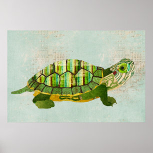 Poster de Jade Turtle Azure Art