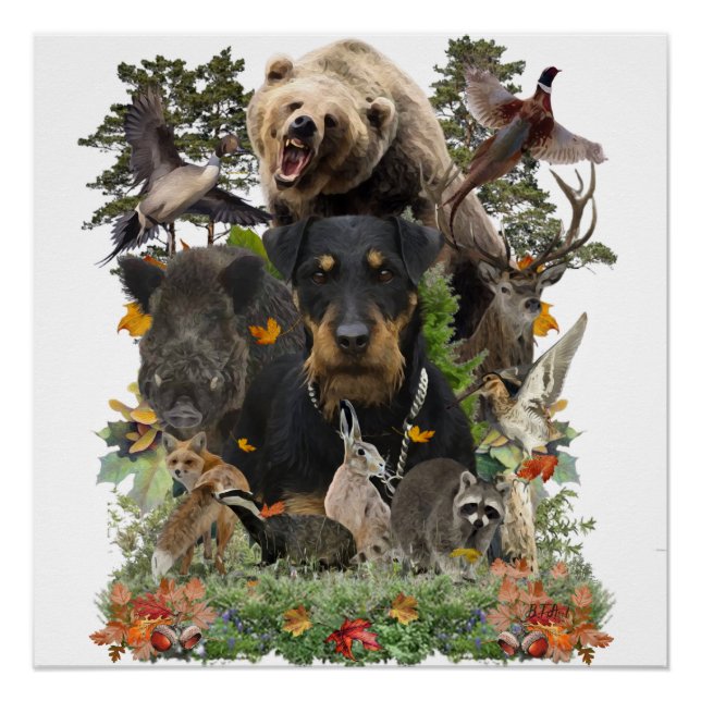 Poster de Jagdterrier, German Hunter Terrier (Devant)