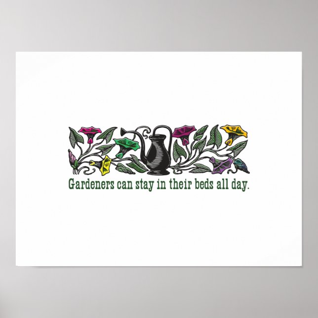 Poster de jardiniers colorés et humoristiques (Devant)