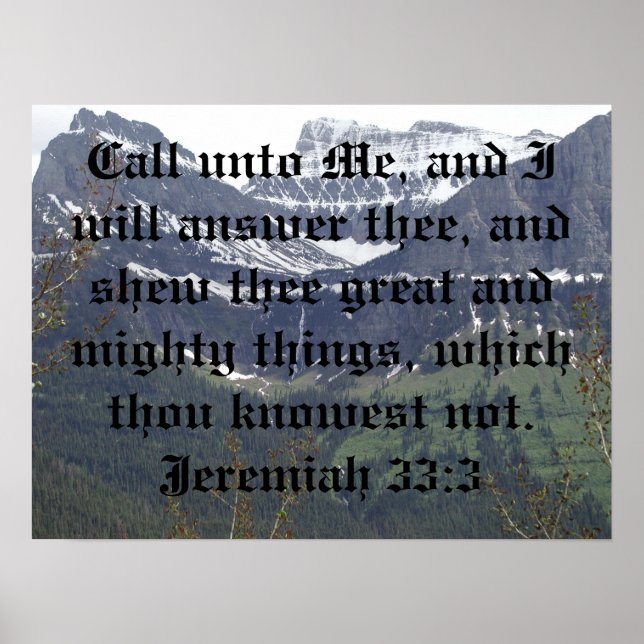 Poster de Jeremiah 33:3 (Devant)