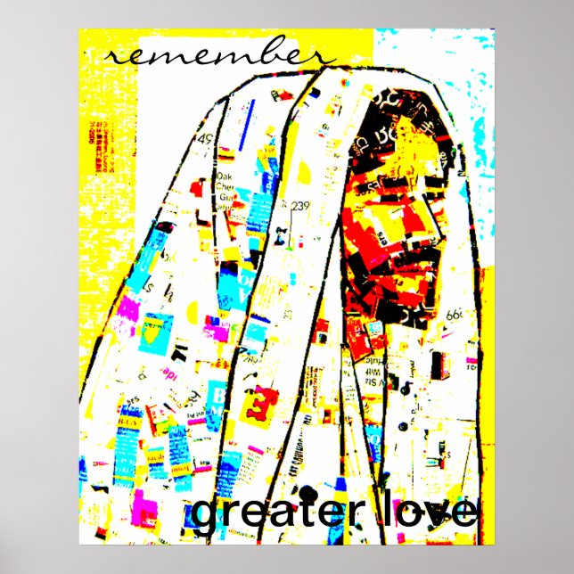 Poster de Jésus Art Moderne - "rappelez-vous un am (Devant)