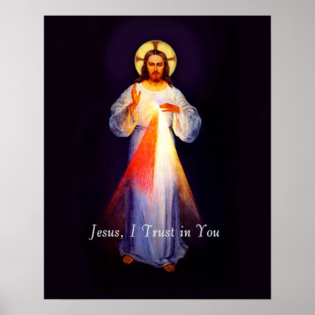 Poster de Jésus Divine Miséricine 2 - Jésus, Je fa (Devant)