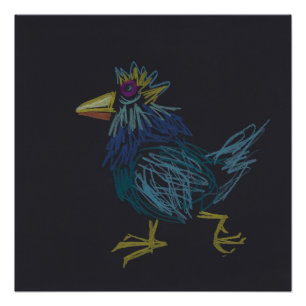 Poster de jeunes coq chinois Nouvel An Anniversair