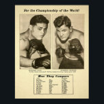 Poster de Joe Lewis vintage contre James Braddock<br><div class="desc">Vintage de haute qualité Joe Lewis vs James Braddock poster art. Art vintage recréé/restauré.</div>