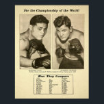 Poster de Joe Lewis vintage contre James Braddock<br><div class="desc">Vintage de haute qualité Joe Lewis vs James Braddock poster art. Art vintage recréé/restauré.</div>