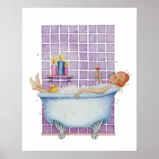 Poster de joie de la baignoire