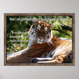 Poster de Joshua 1:9 Tiger