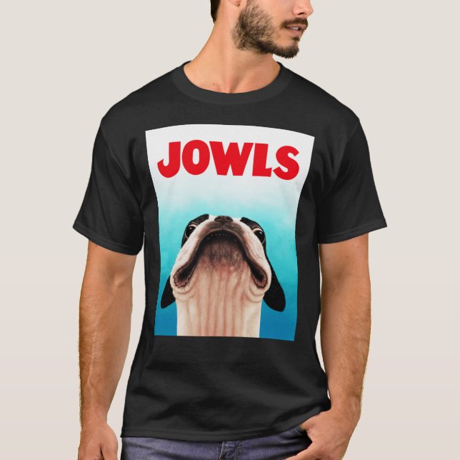 Poster de Jowls Boston Terrier T-shirt classique (Devant)