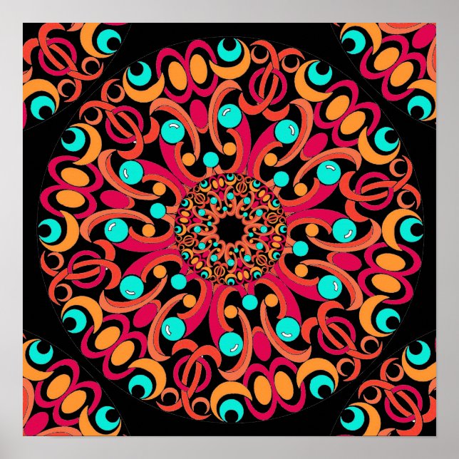Poster de Kaleidoscope Art Rétro (Devant)