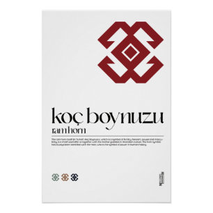 Poster de Koç Boynuzu (Ram Horn) turcique Motif