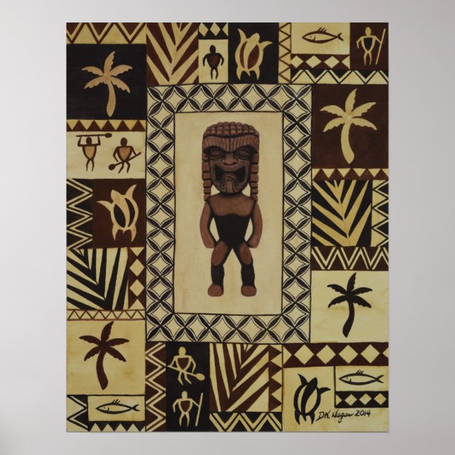 Poster de Ku Tiki Hawaiian God of War Petroglyph (Devant)