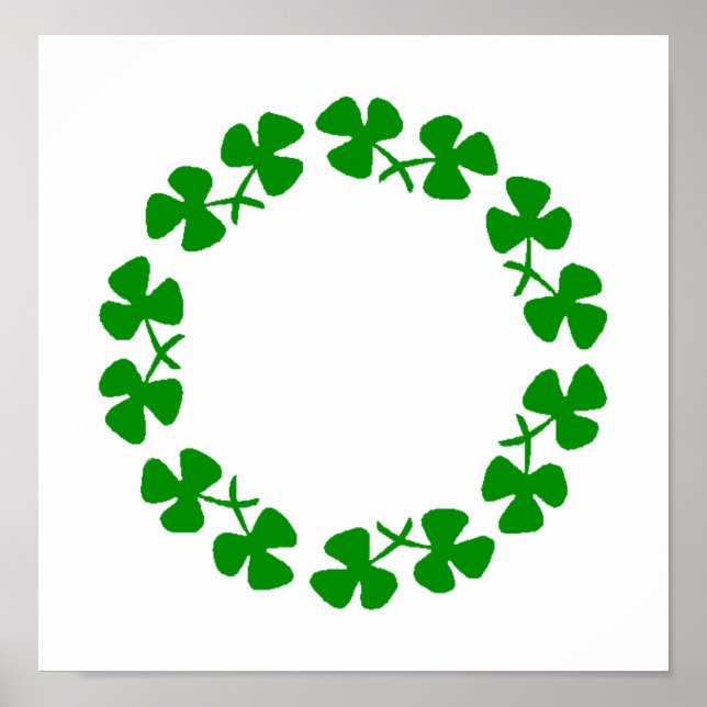 Poster de l’anneau Shamrock de la Saint-Patrick (Devant)