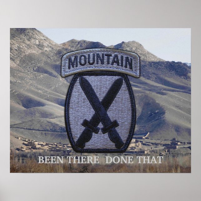 Poster de la 10e Division Mountain Fort Drum Patch (Devant)