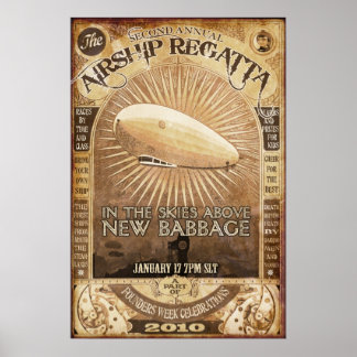 Poster de la 2ème Babbage Airship Regatta