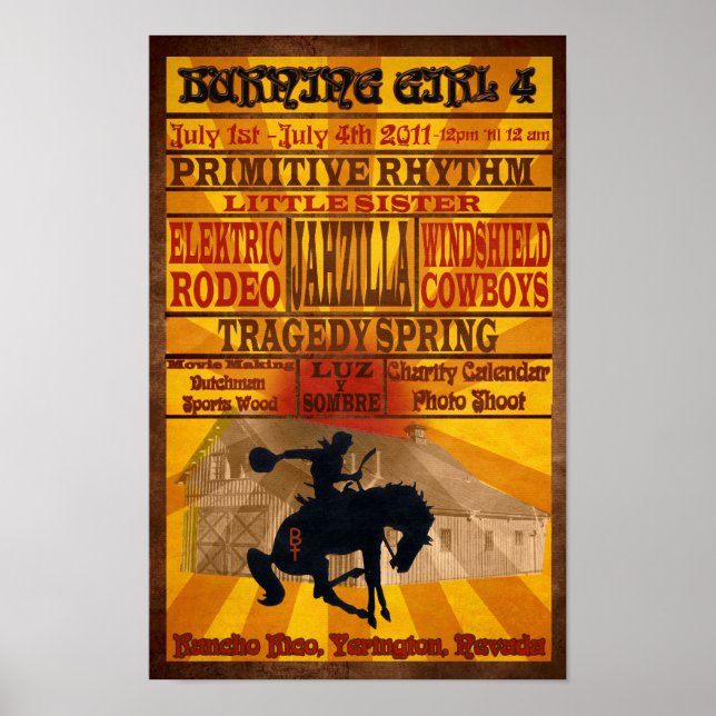 Poster de la 4e Fille brûlante annuelle 2011 (Devant)