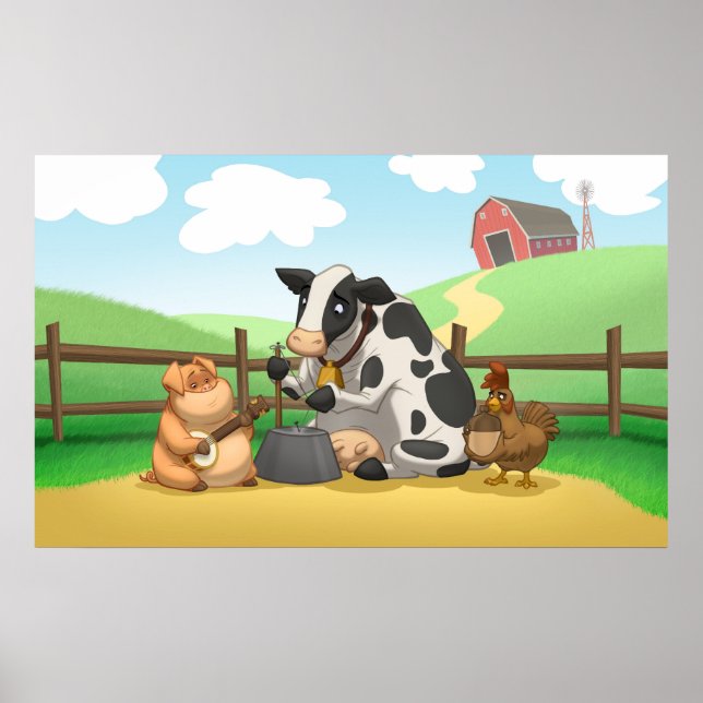 Poster de la bande de Jug d'animaux de ferme (Devant)