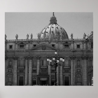 Poster de la Basilique de Saint-Pierre en noir bla