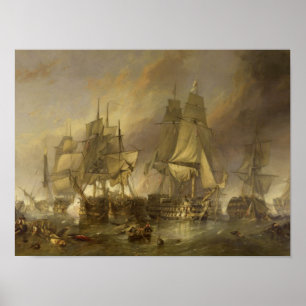 Poster de la bataille de Trafalgar W C Stanfield 1
