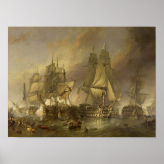 Poster de la bataille de Trafalgar W C Stanfield 1