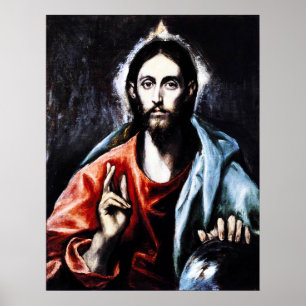 Poster de la bénédiction du Christ d'El Greco