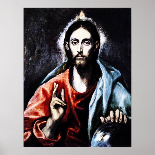 Poster de la bénédiction du Christ d'El Greco (Devant)