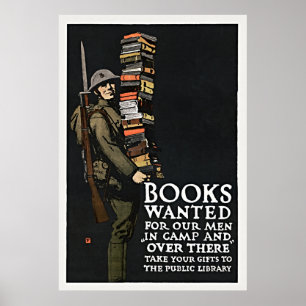 Poster de la bibliothèque vintage - Retro Power Ar
