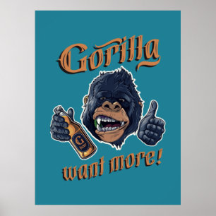 Poster de la bière Gorilla