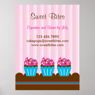 Poster de la boulangerie Cupcakes