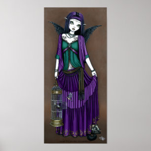 Poster de la cage gothique des oiseaux