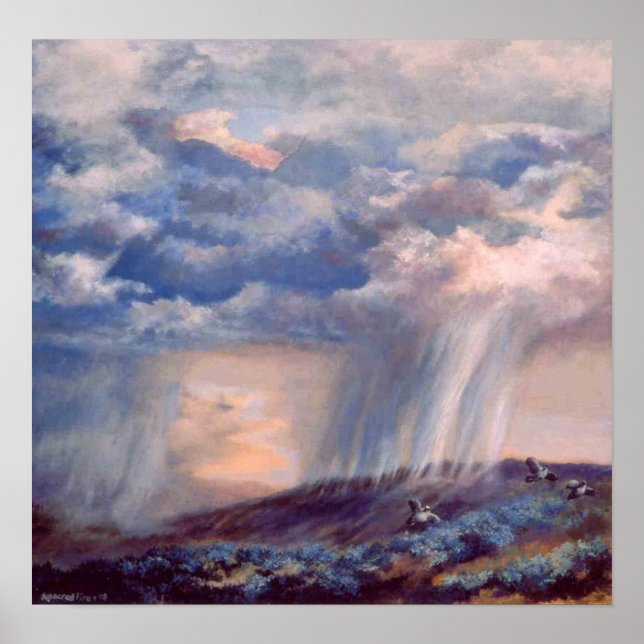 Poster de la caille d'orage couleur (Devant)