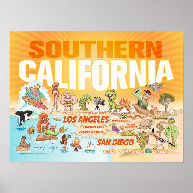Poster de la Californie du Sud (Devant)