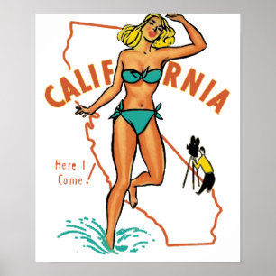 Poster de la Californie vintage