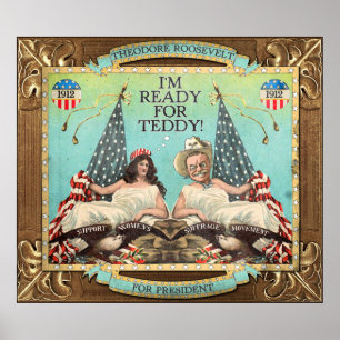 Poster de la campagne 'Ready for Teddy' Roosevelt