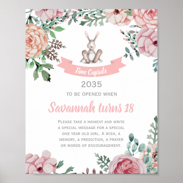 Poster de la Capsule d'Anniversaire Floral Bunny (Devant)