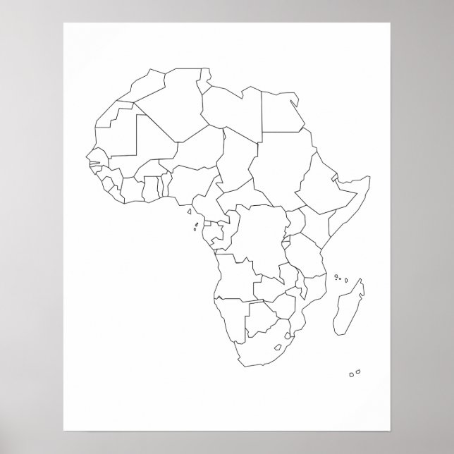 Poster de la carte africaine (Devant)