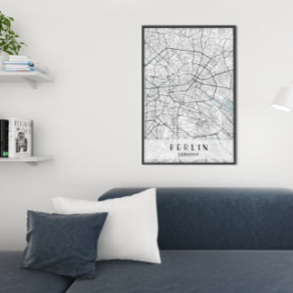 Poster de la carte de Berlin Allemagne